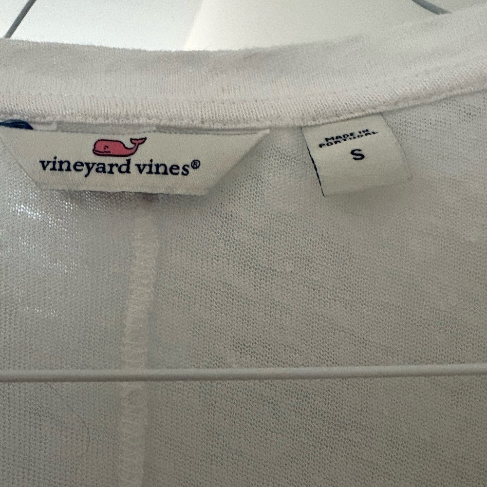 Vineyard Vines Linen White Short Sleeve Tee, Sz Small Unused - Picture 2 of 8